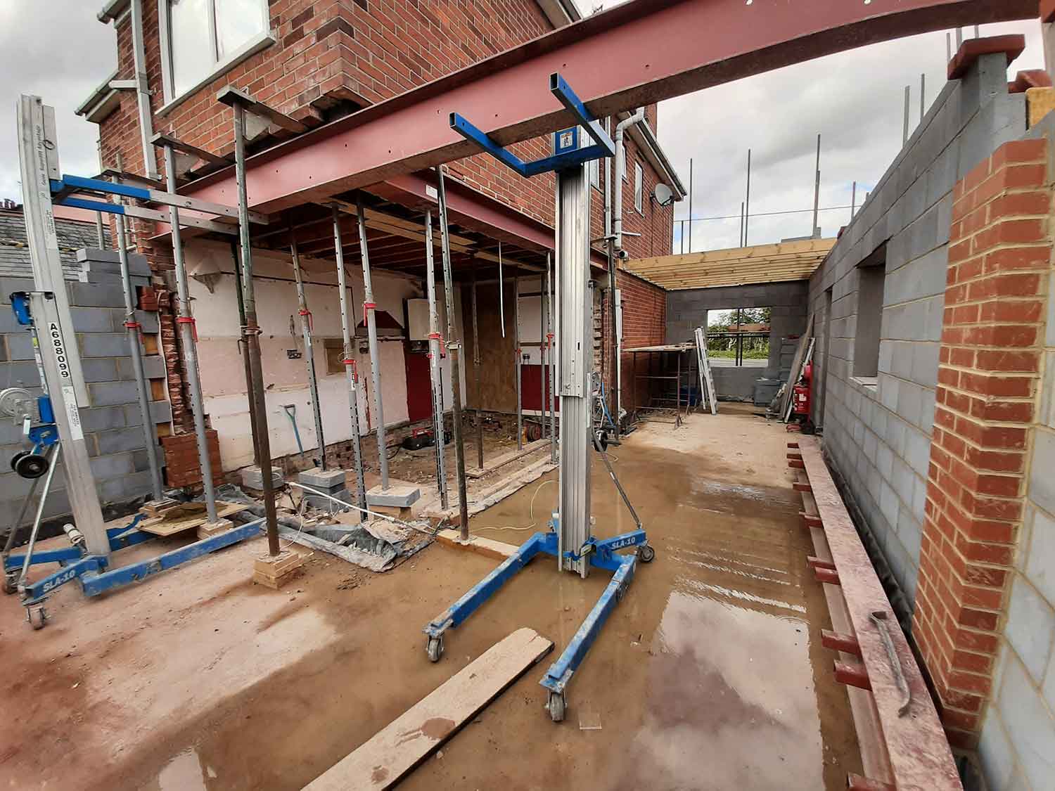 Construction site structural work